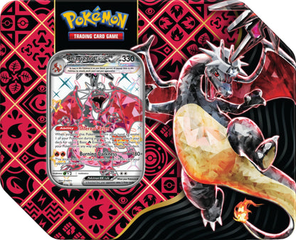 Pokémon TCG SV4.5 Paldean Fates Tin - Charizard, Multi-color, 6.95 x 2.95 x 0.1 inches, Model 728192